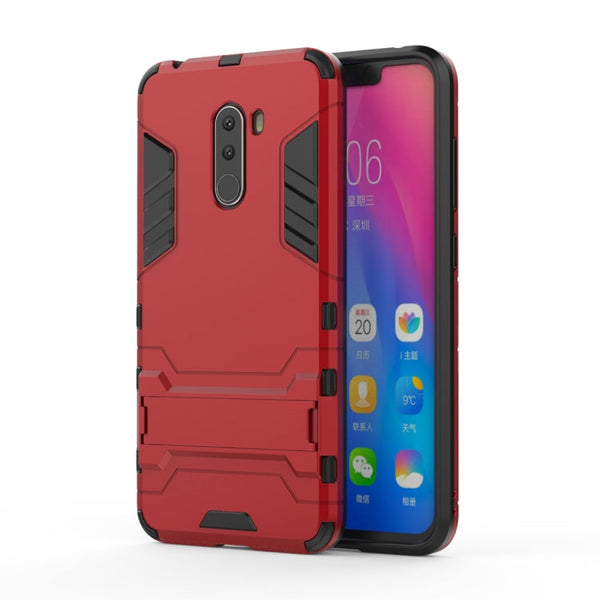 Shockproof PC + TPU  Case for Xiaomi Pocophone F1, with Holder, Xiaomi Pocophone F1