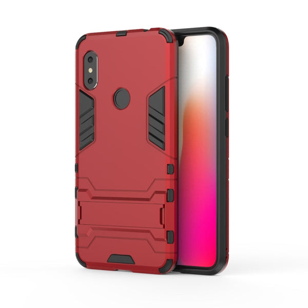 Shockproof PC + TPU  Case for Xiaomi Redmi Note 6, with Holder, Xiaomi Redmi Note 6
