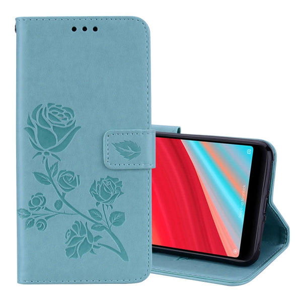 Rose Embossed Horizontal Flip Environmental PU Leather Case for Xiaomi Redmi S2, with Holder & Card Slots & Wallet