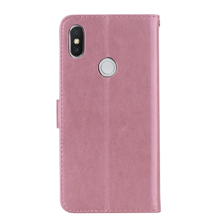 Rose Embossed Horizontal Flip Environmental PU Leather Case for Xiaomi Redmi S2, with Holder & Card Slots & Wallet