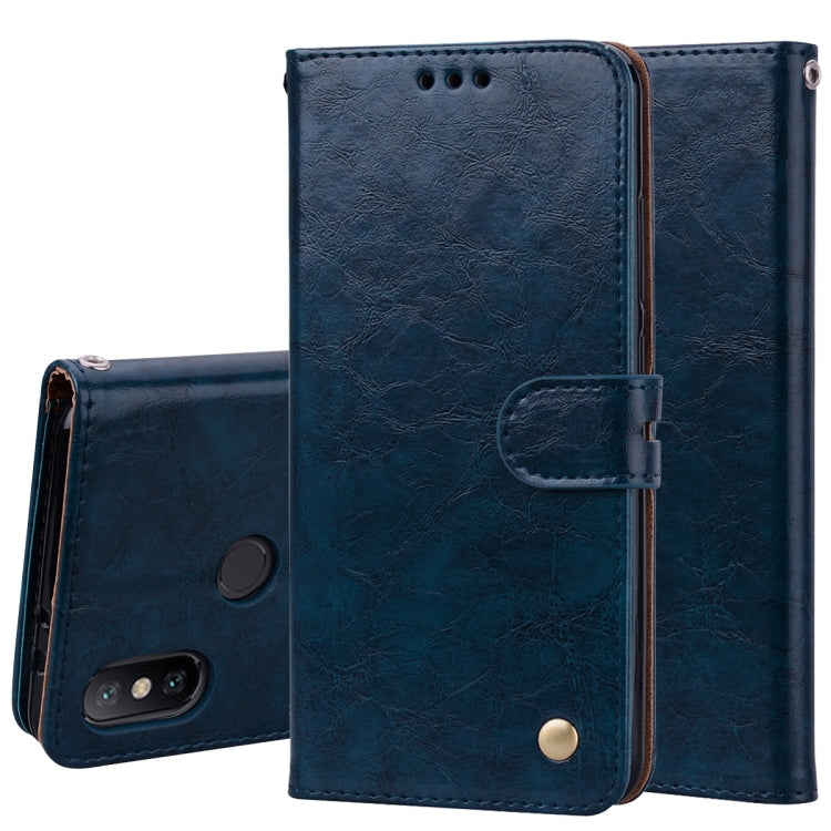 Business Style Oil Wax Texture Horizontal Flip Leather Case for Xiaomi Mi 6X / A2, with Holder & Card Slots & Wallet