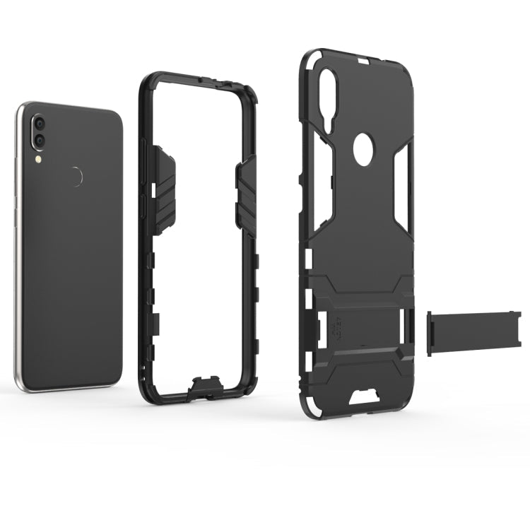 Shockproof PC + TPU Case for XiaoMi RedMi Note 7, with Holder, XiaoMi RedMi Note 7