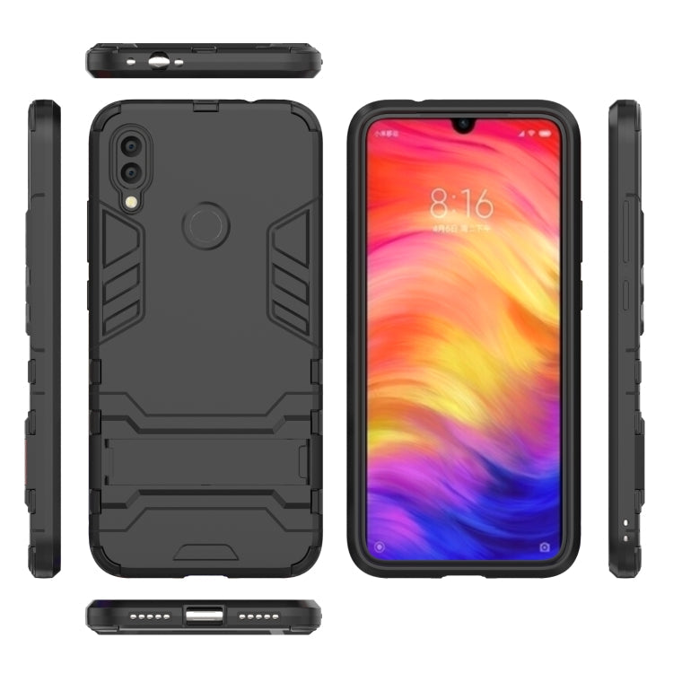 Shockproof PC + TPU Case for XiaoMi RedMi Note 7, with Holder, XiaoMi RedMi Note 7