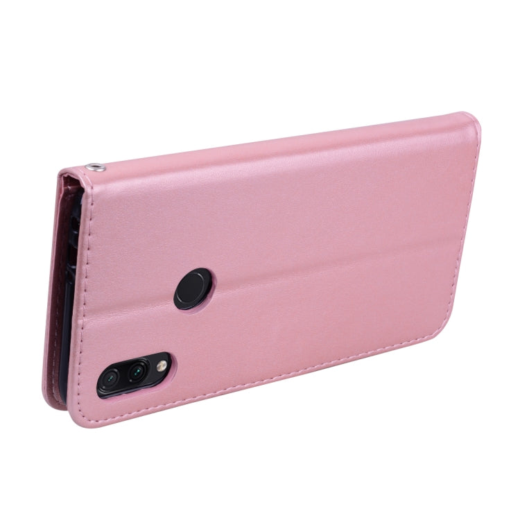 Rose Embossed Horizontal Flip PU Leather Case for Xiaomi Redmi Note 7, with Holder & Card Slots & Wallet