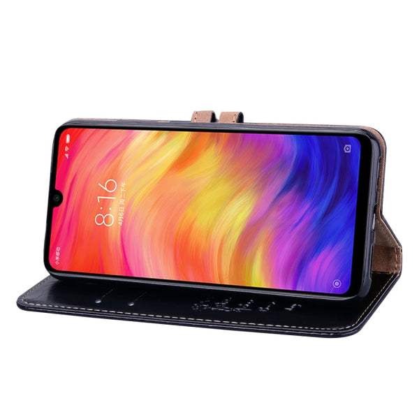 Business Style Oil Wax Texture Horizontal Flip Leather Case for Xiaomi Redmi Note7, with Holder & Card Slots & Wallet