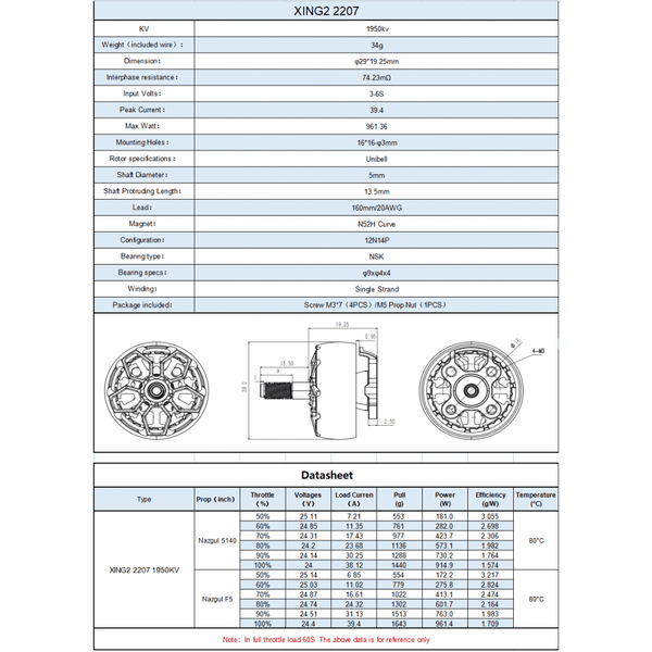iFlight XING2 2207 Rainbow FPV Motor (1950kV)