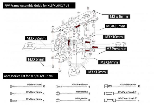 iFlight XL5 V5.1 FPV Frame (XL5, XL7)