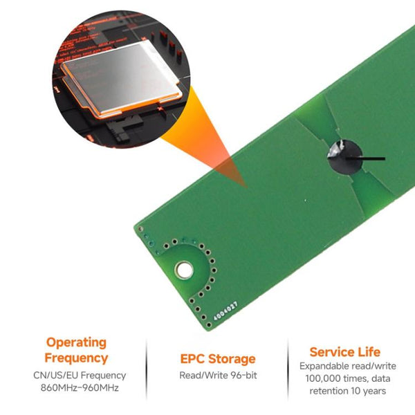 4-Channel UHF RFID Reader Writer with Antenna, MODBUS Passive Temperature Sensor Reader for Electric Power Monitoring