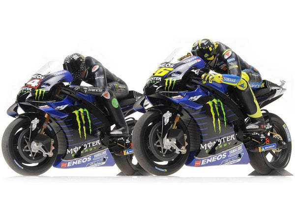 Yamaha YZR-M1 Valencia Test 2019 Hamilton/Rossi - Set 2 Bikes 1:12 Scale Minichamps Diecast Model