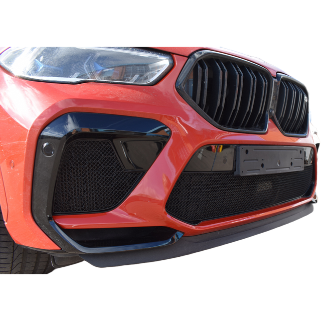 Zunsport Front Bumper Stainless Wire Mesh Black Grille - BMW X6 M Competition - Front Grille Set - Part Number: ZBM96820B Black Finish