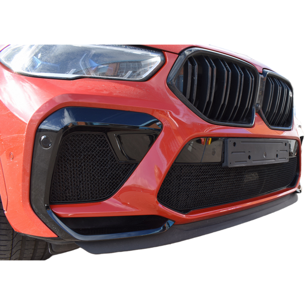 Zunsport Front Bumper Stainless Wire Mesh Black Grille - BMW X6 M Competition - Front Grille Set - Part Number: ZBM96820B Black Finish