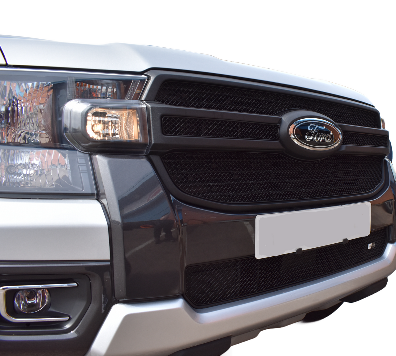 Zunsport Front Bumper Stainless Wire Mesh Black Grille - Ford Ranger Tremor P703 - Front Grille Set - Part Number: ZCR45304B Black Finish