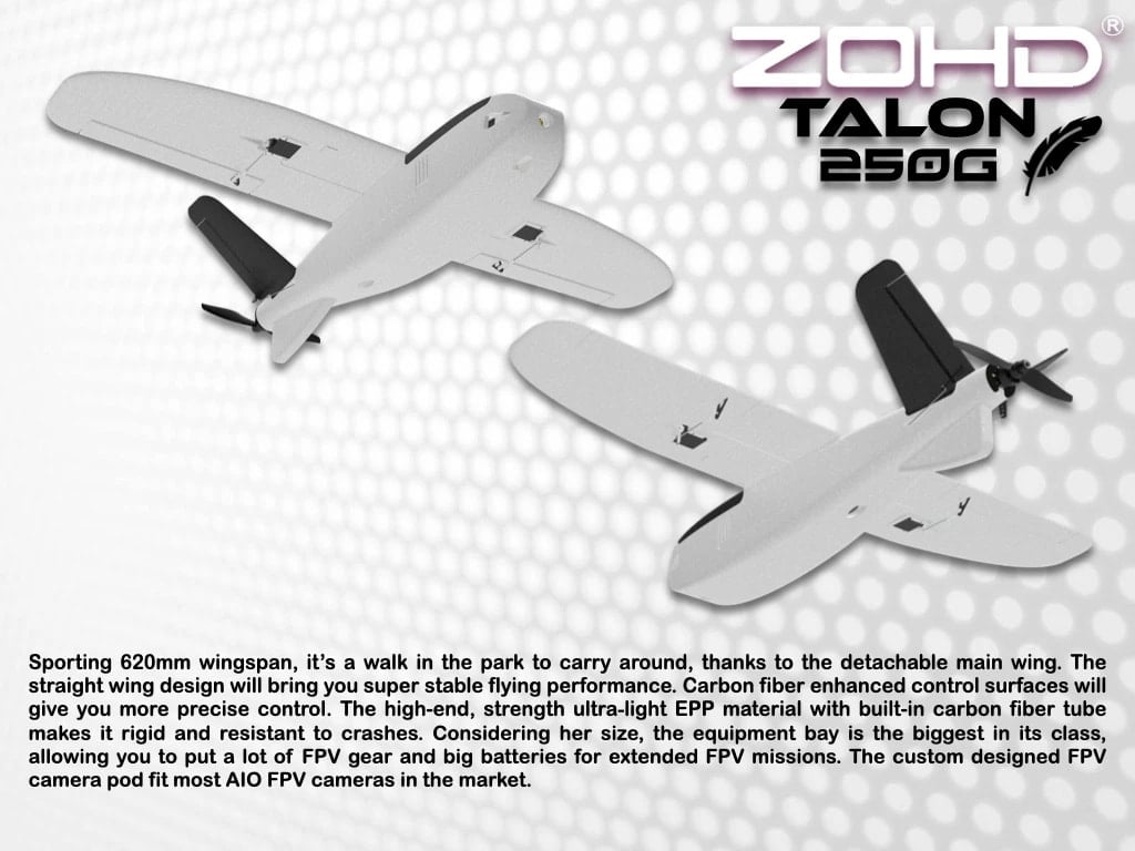 ZOHD Talon 250g 620mm FPV Airplane