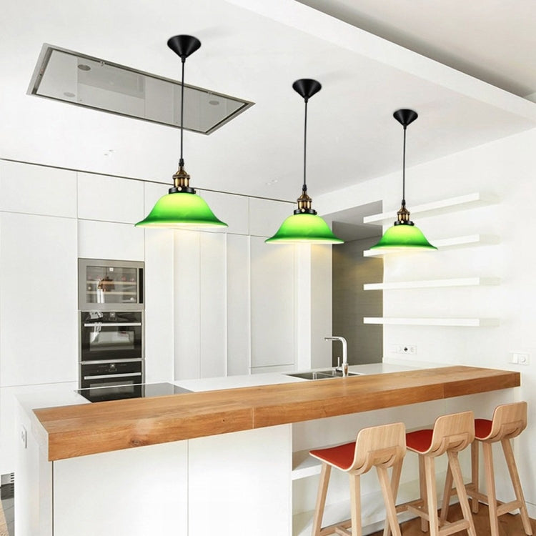 LED Industrial Edison Vintage Style Hanging lamp Green Emerald Glass Pendant Light with E27 Bulb