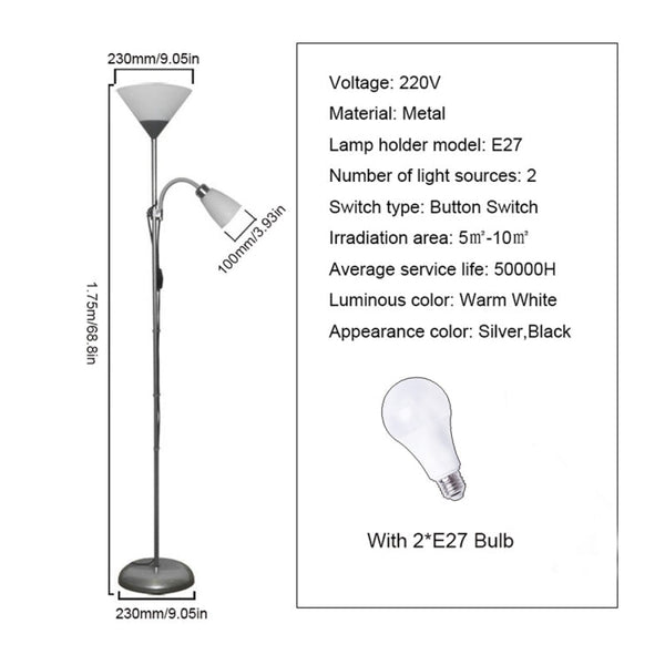 Folding Wrought Iron Floor Lamp