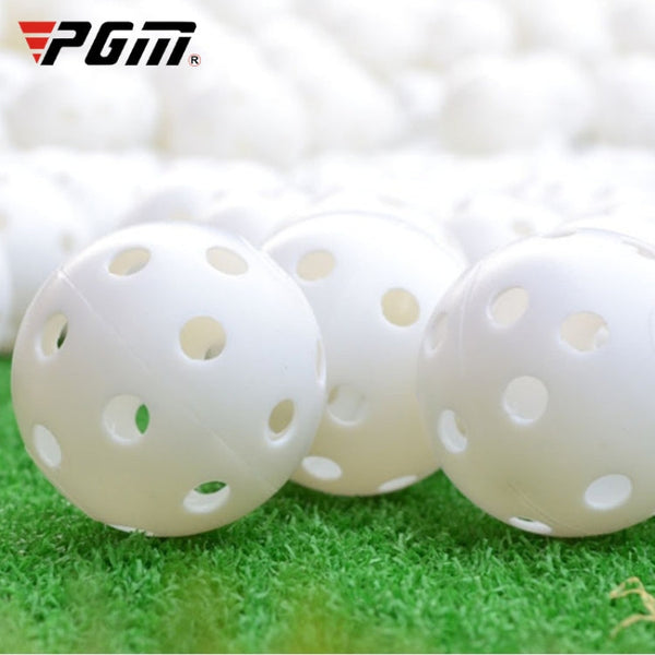 PGM 10 PCS Golf Indoor Exercise Hollow Ball, 10PCS Hollow Ball White, 10PCS Hollow Ball Yellow