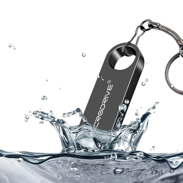 MicroDrive 16GB USB 2.0 Metal Waterproof High Speed U Disk(Grey), 16GB