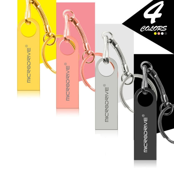 MicroDrive 16GB USB 2.0 Metal Waterproof High Speed U Disk(Grey), 16GB