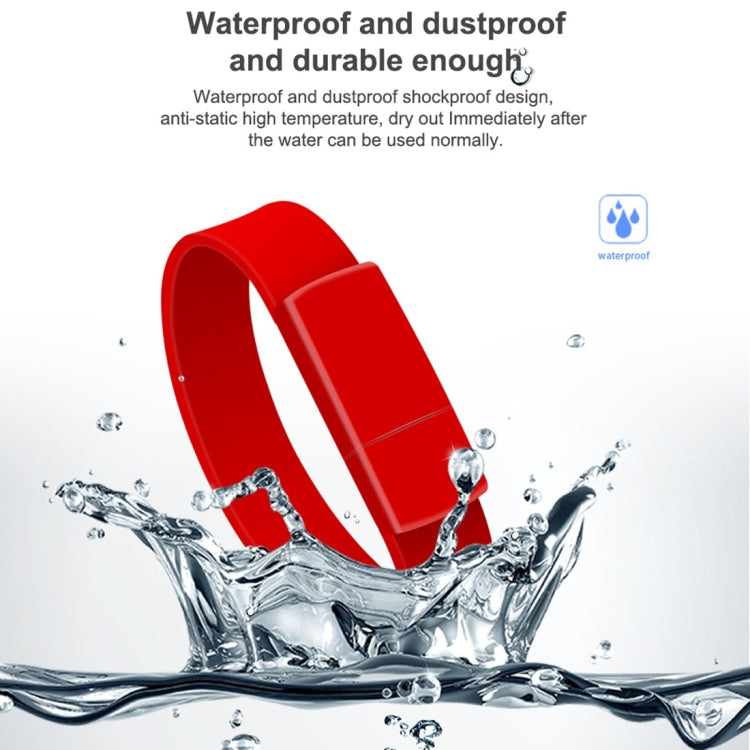 MicroDrive 64GB USB 2.0 Fashion Bracelet Wristband U Disk, 64GB