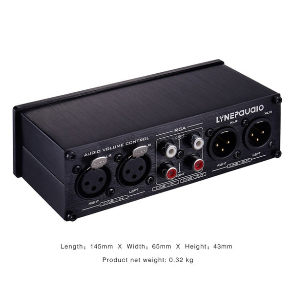 LINEPAUDIO A977 2 In 2 Out Switcher Full-balance Passive Preamp Active Speaker Double Sound Source Volume Controller, A977