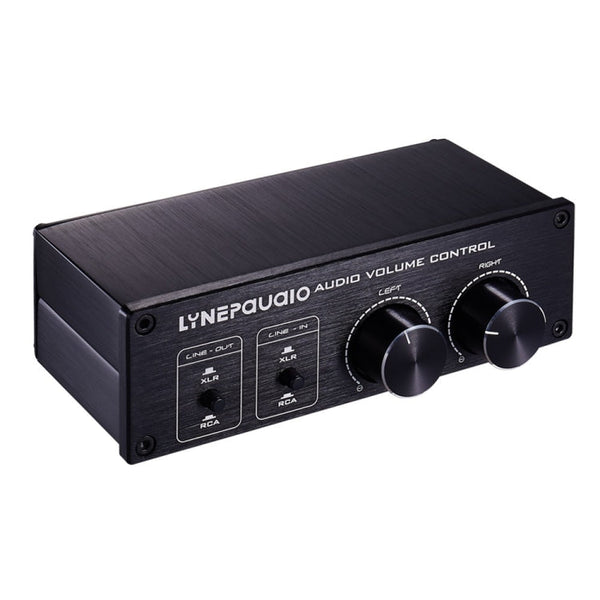 LINEPAUDIO A977 2 In 2 Out Switcher Full-balance Passive Preamp Active Speaker Double Sound Source Volume Controller, A977