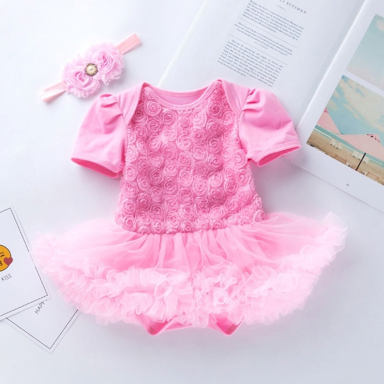 Compound Rose Dress Two-piece Baby Romper Tutu Skirt
