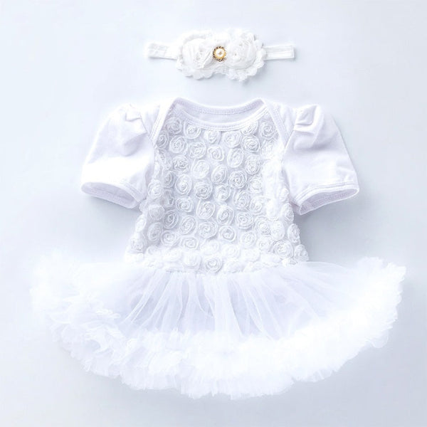 Compound Rose Dress Two-piece Baby Romper Tutu Skirt