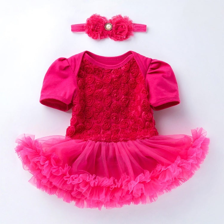 Compound Rose Dress Two-piece Baby Romper Tutu Skirt