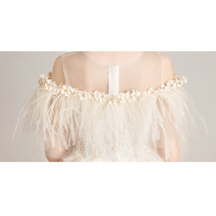 Round Neck Strapless Front Short Back Long Lace Princess Dress Pettiskirt Performance Formal Dress for Girls