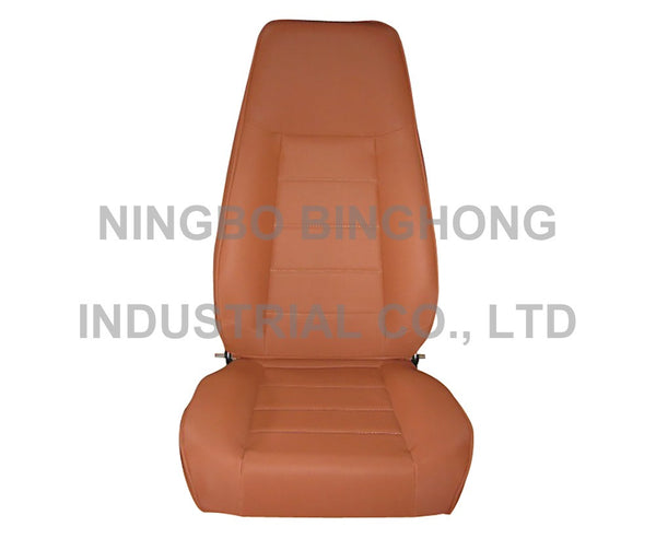 BINGHONG SINGLE / INDIVIDUAL (x1) Jeep Wrangler Universal Bucket Seat JSXL-05 Black / Brown / Tan Synthetic Leather