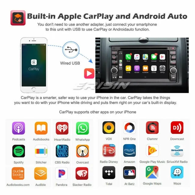 ES8136U 8-Core Universal Double Din Android 10.0 Car Stereo GPS Radio for Nissan 01-14 Almera Juke Micra Maxima Navara Qashqai X-Trail Pathfinder DSP CarPlay DAB+ 4G WiFi Bluetooth