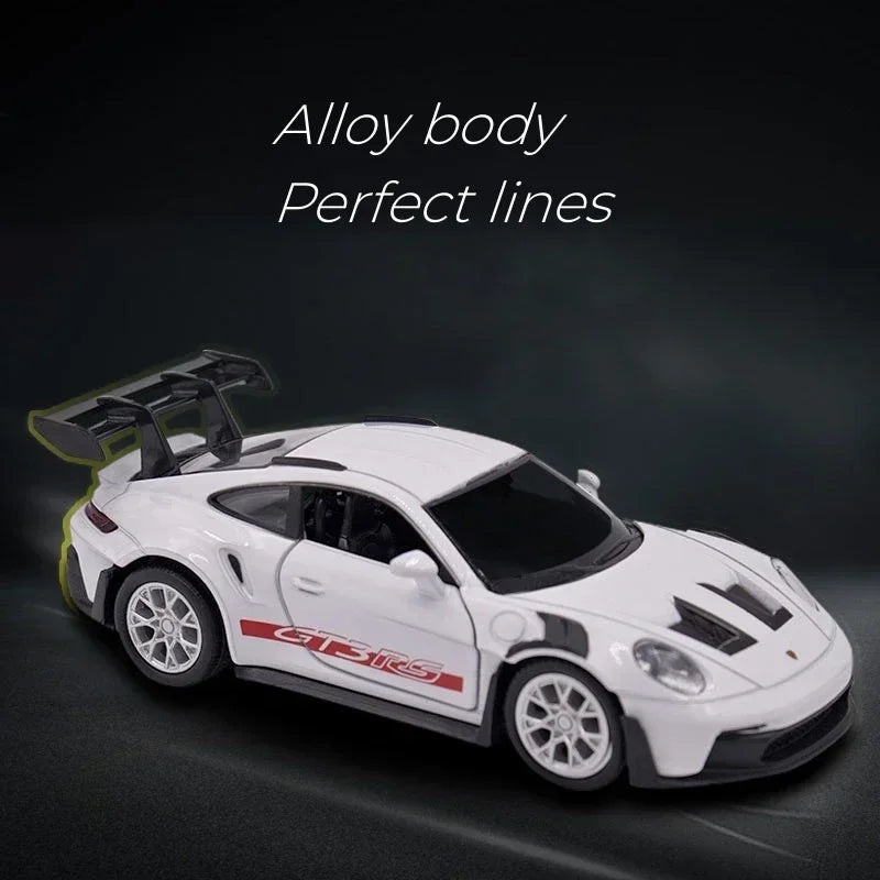 1:36 Porsche 911 GT3 RS Alloy Mini Car Model Racing Diecasts Metal Toy Sports Simulation Collection Pull Back Childrens Gifts