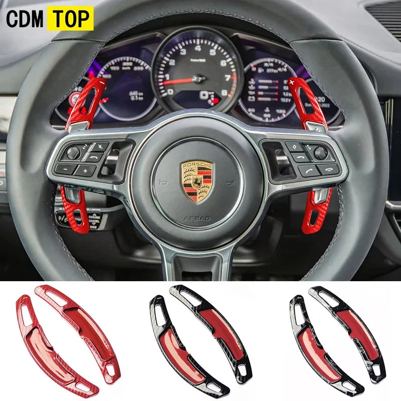 Car Steering Wheel Shift Paddle For Porsche Panamera Macan Cayenne Carrera 911 718 991 Spyder 918 Cayman Gear Extend Shifters