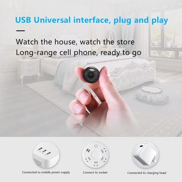 X5 Mini Camera HD1080P Compact Wireless WIFI Camera with Recording Function, Suitable for Outdoor Camping at Home