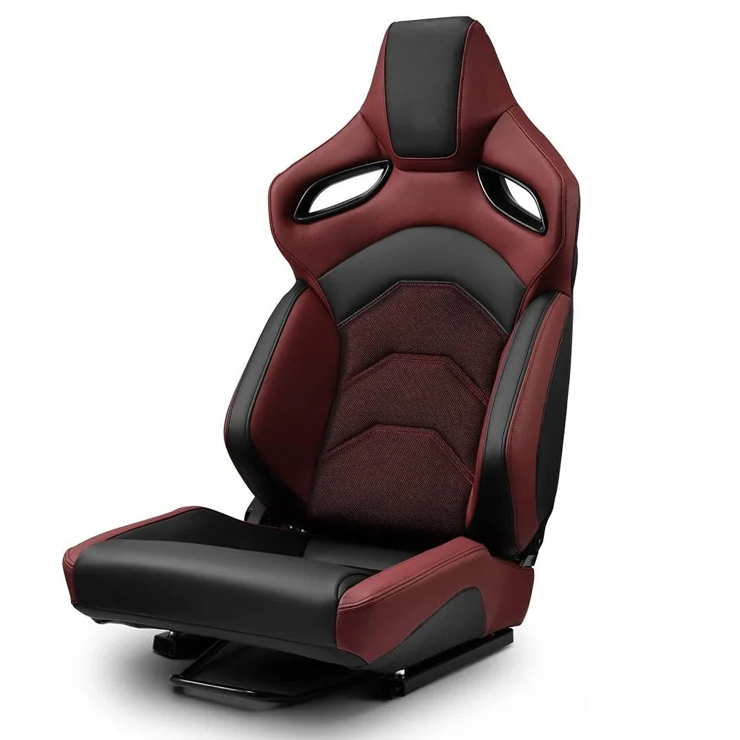 JIABEIR 9007 Red Leather Adjustable Interior Accessories Simulator Sim Bucket Car Racing Seats