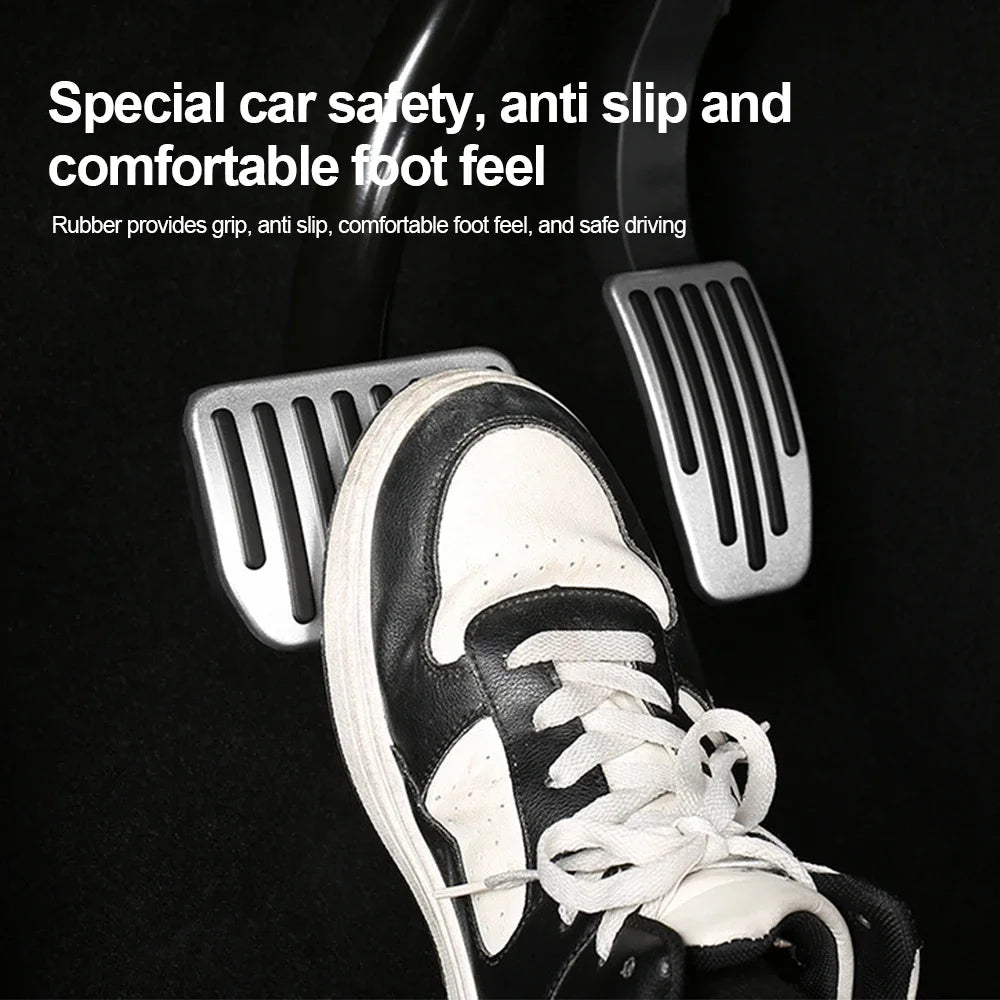 Aluminum Alloy Accelerator Gas Fuel Brake Rest Pads Mat For Tesla Model 3 Y Highland 2024 2023 2022 Foot Pedals Cover Accesories