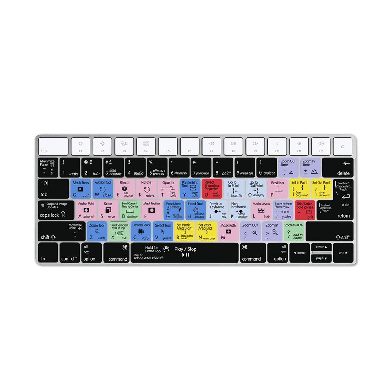 Adobe After Effects Keyboard Covers for MacBook and iMac