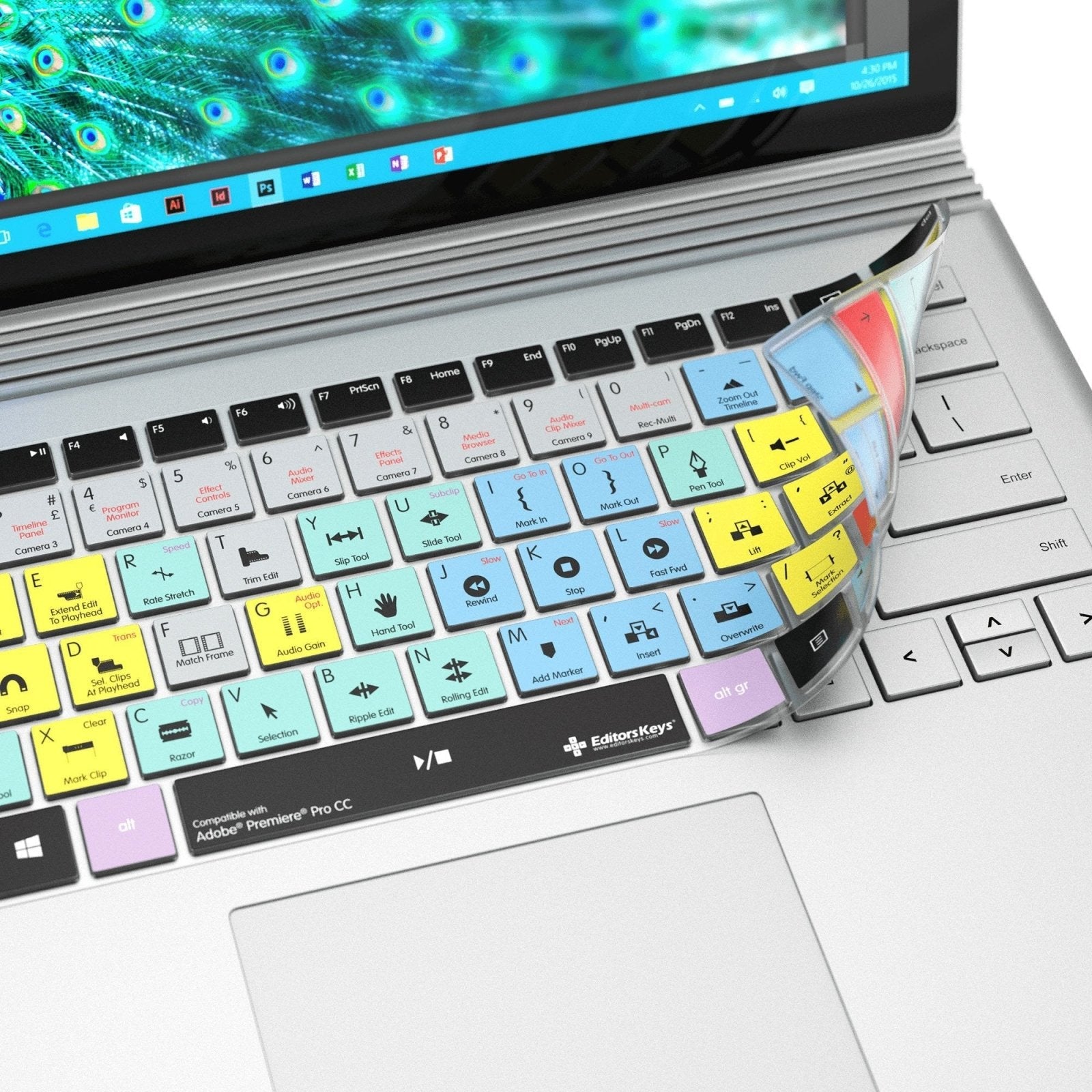 Adobe Premiere Pro Keyboard Covers for Microsoft Surface Line