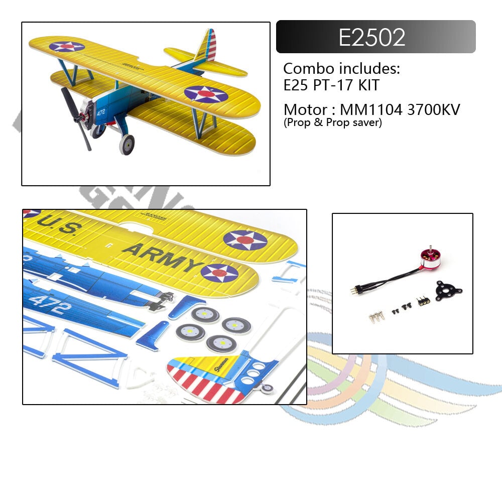 Dancing Wings E25 450mm PT-17 R/C Aircraft Kit