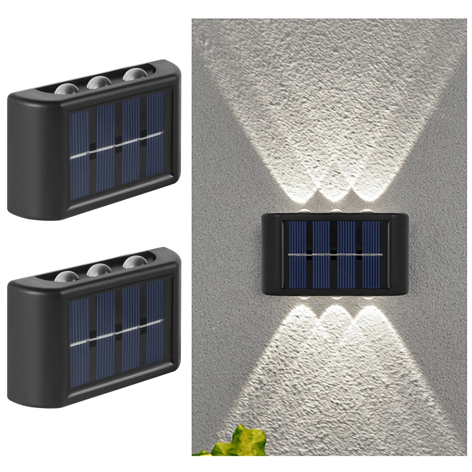 Solar LED Light, Outdoor Waterproof Wall Lamp, Dusk to Dawn Fence Lighting for Summer Garden Yard Porch Walkway Camping Home Dec