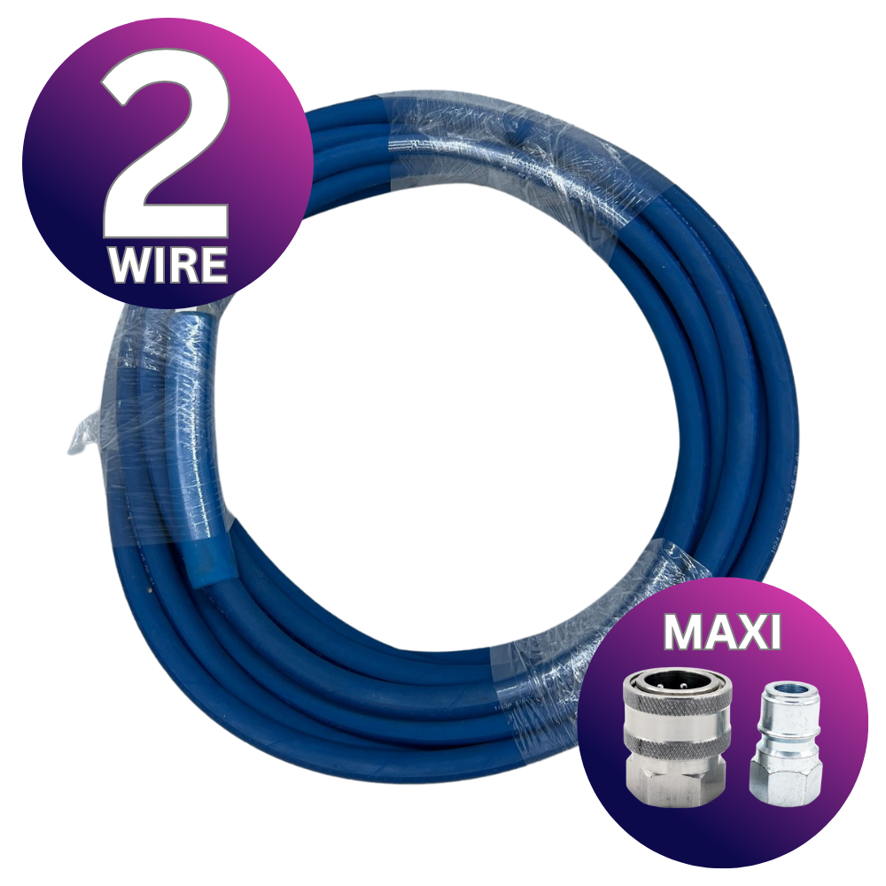 Astrox 3/8" Maxi Quick Release 2 Wire High Pressure Blue Non Marking Hose - 400bar