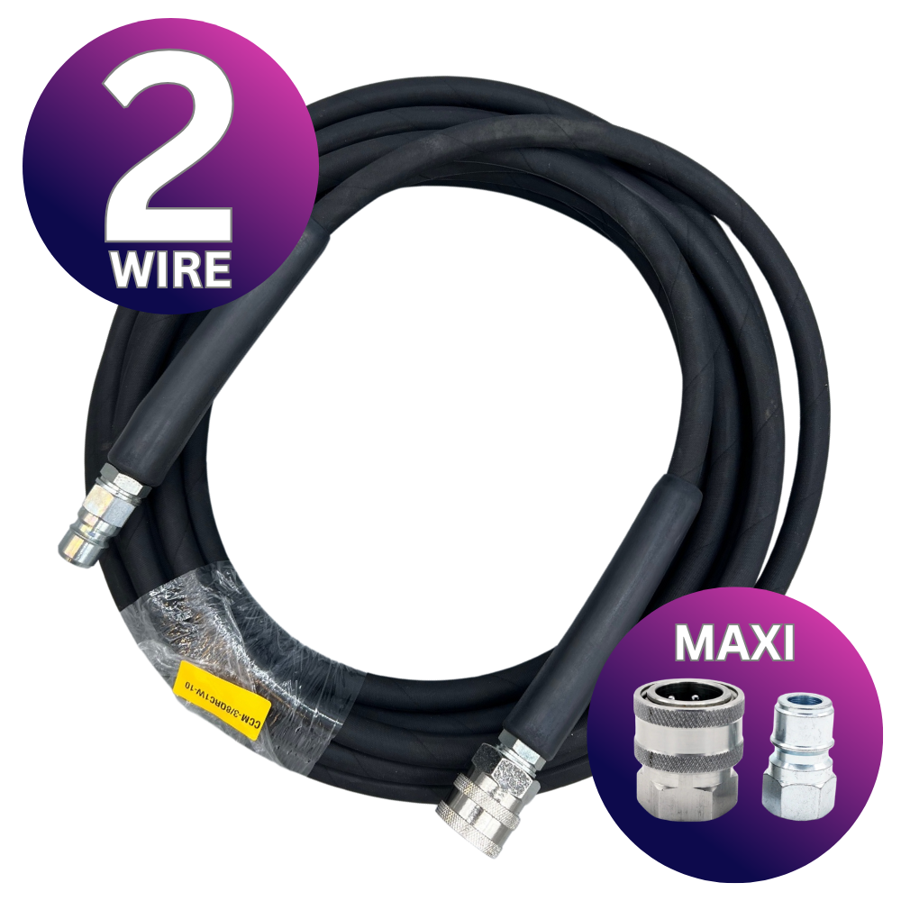 Astrox 3/8" Maxi Quick Release 2 Wire High Pressure Rubber Hose - 400bar
