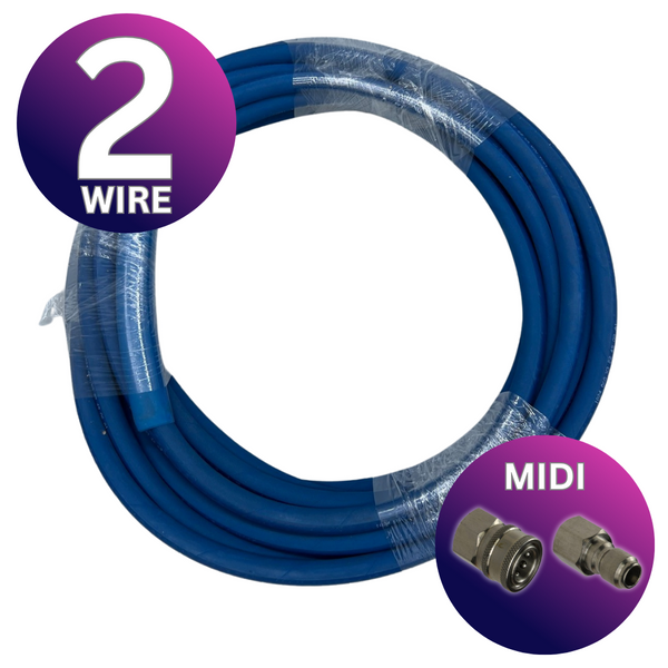 Astrox 3/8" Midi Quick Release 2 Wire High Pressure Blue Non Marking Hose - 400bar