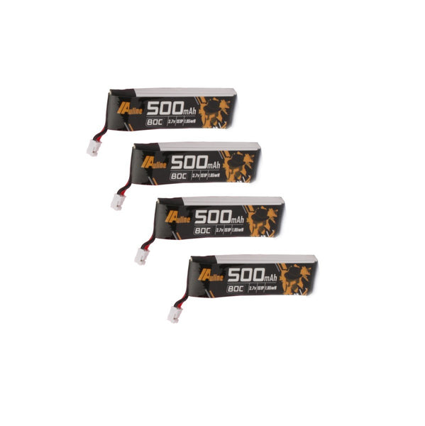 AuLine 500mAh 1S 3.8V HV 80C PH2.0 Lipo Battery (Pack of 4)