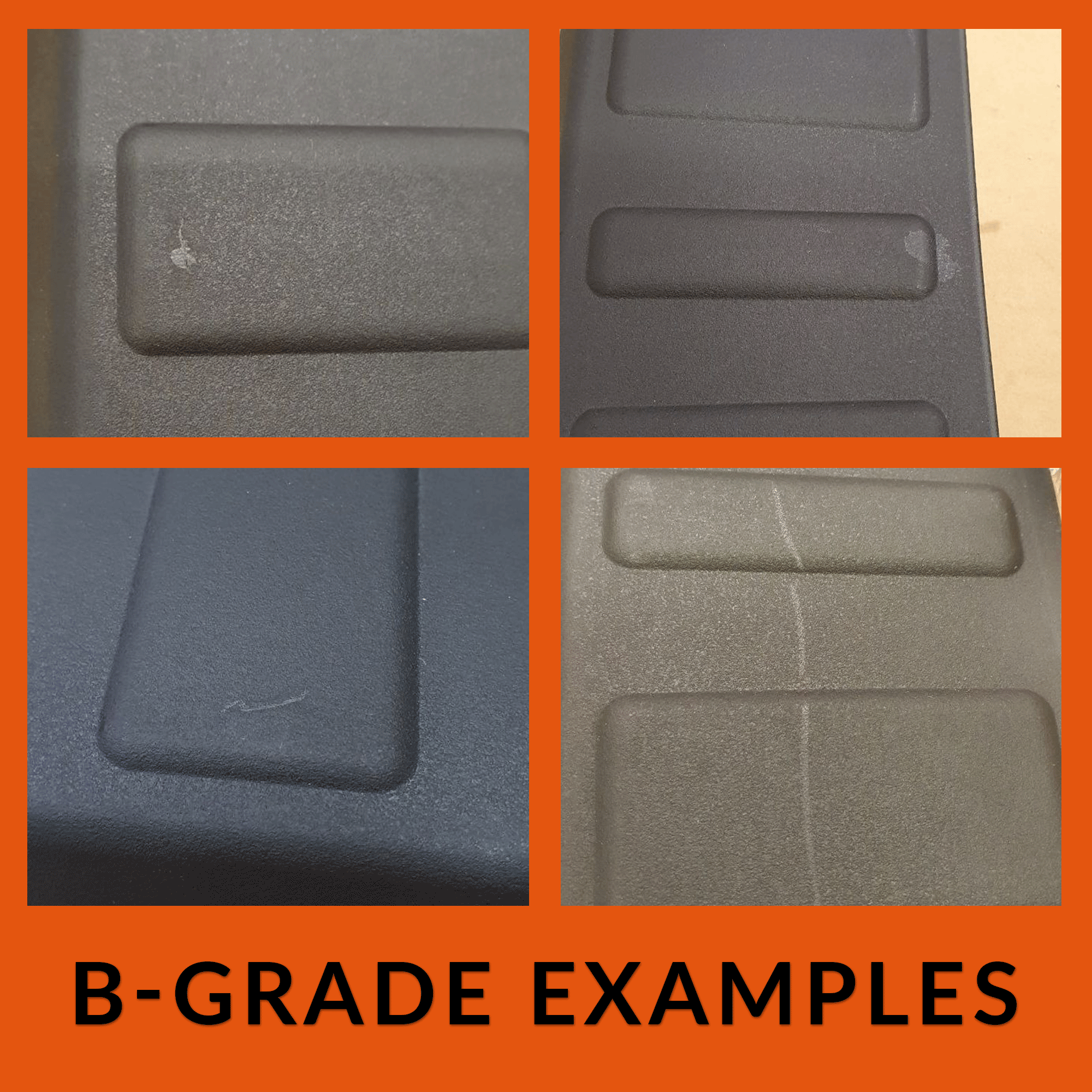 For VW T6 Transporter Multivan Tailgate Rear Bumper Protector Black Plastic (B-Grade)