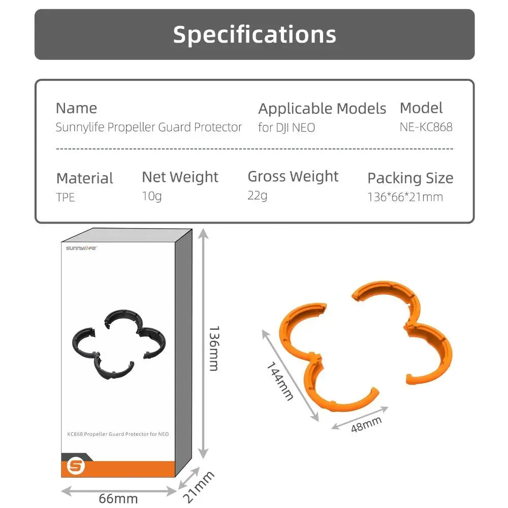 Propeller Guard for DJI Neo Drone Bumper Rings Protector Propeller Anti-drop Lightweight Protection Cover