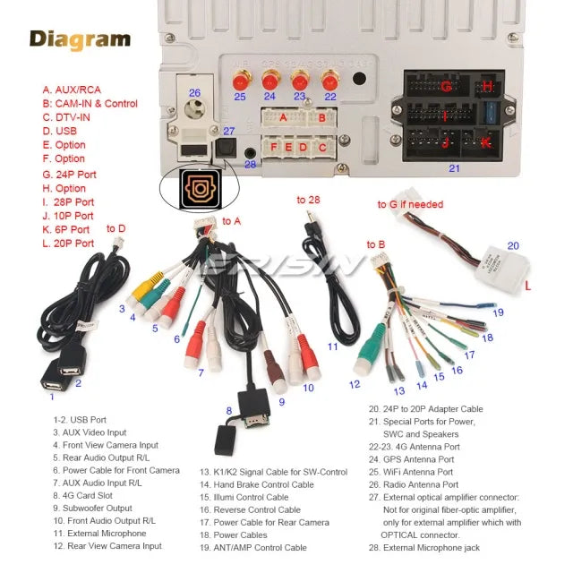 ES8512C 8-Core Android 13 Car Stereo Head Unit for TOYOTA COROLLA EX RAV4 VIOS HILUX DAB+ DSP Bluetooth Wireless CarPlay Bluetooth 5.0 OBD2