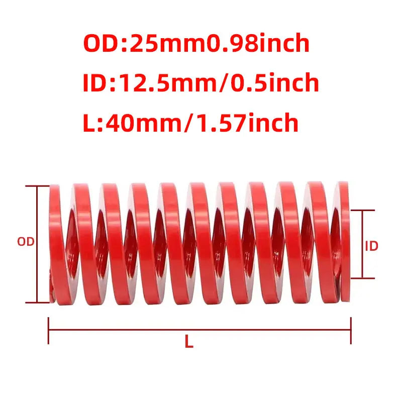 OD 25mm 2PCS Red Die Spring For Rear Trunk Tailgate Strut Support Lift Bars Tool For Tesla Model 3 Die Springs Car Accessories