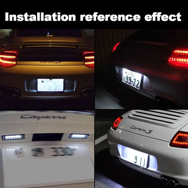 2Pcs For Porsche 911 Carrera Targa 987 Boxster Cayman 958 Cayman 987 981 Cayenne 958 2011-20 Macan 95B LED License Plate Lights