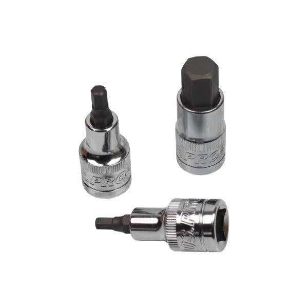 US PRO 10pc 1/2" DR Metric Hex Bit Sockets in Eva Tray 4 - 19mm 2153